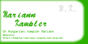 mariann kampler business card